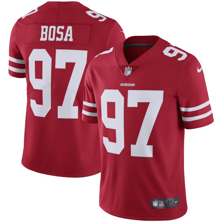 Men San Francisco 49ers #97 Nick Bosa Nike Scarlet Vapor Limited NFL Jersey